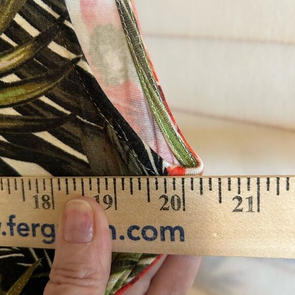 Spense Green Tropical Floral Wrap  Maxi Dress XL - Picture 7 of 8